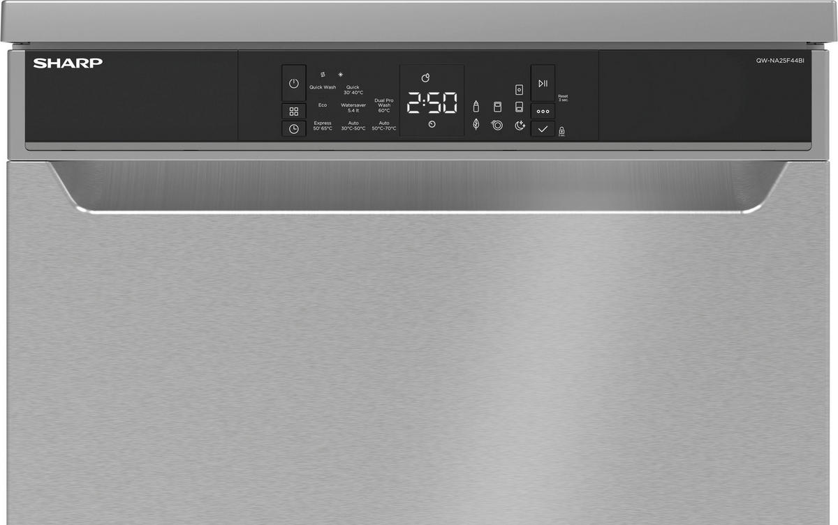 GESCHIRRSPÜLER QW-NA25F44BI-DE  - Edelstahlfarben, Trend, Metall (59,8/85/59,8cm) - Sharp