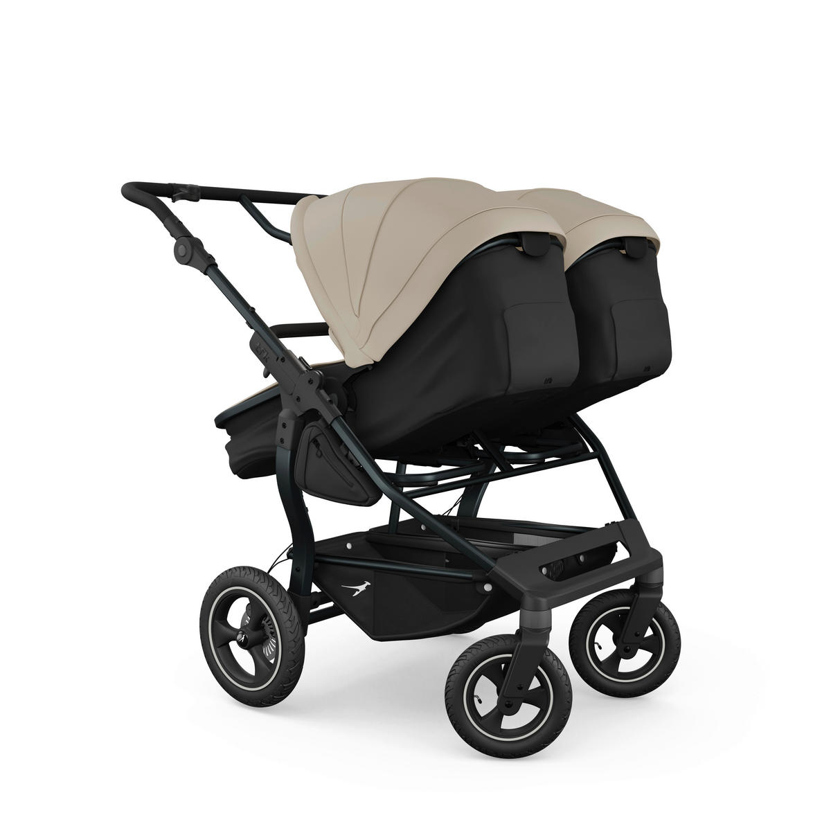 GESCHWISTERWAGEN Duo 2-in-1 Kombi  - Sandfarben/Anthrazit, Basics, Textil/Metall (79/111/110cm) - TFK