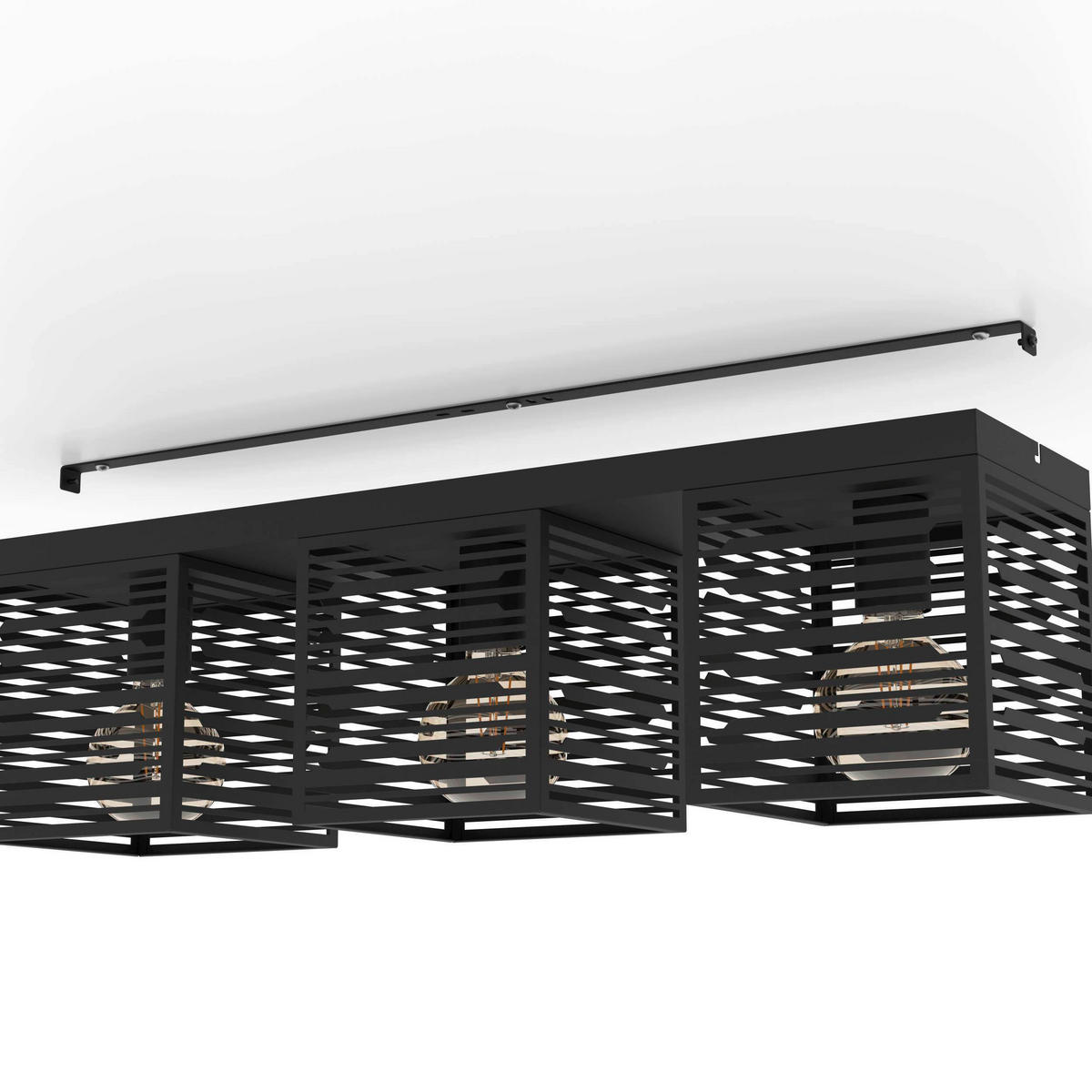 DECKENLEUCHTE    73/18/20,5 cm  - Schwarz, Design, Metall (73/18/20,5cm) - Eglo