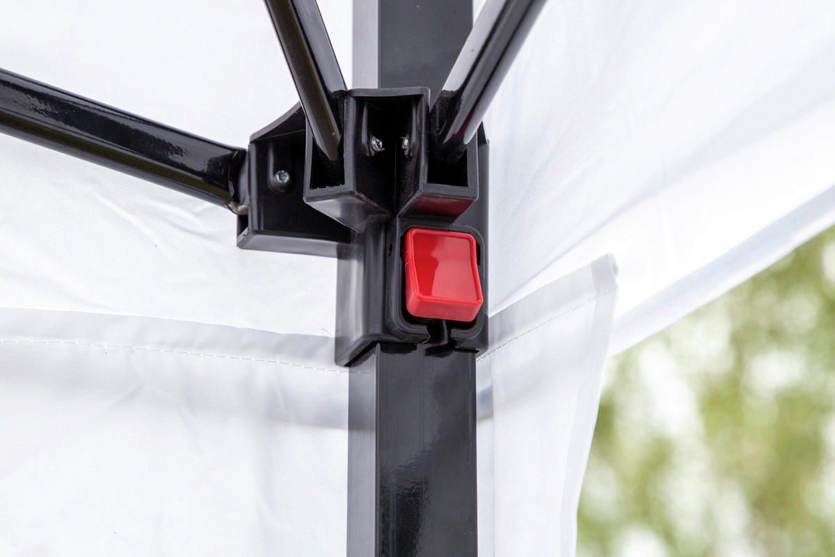 PERGOLA 295/295/250 cm   - Weiß, MODERN, Textil/Metall (295/295/250cm) - Gardenson