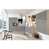 EINBAUKÜCHE UNO  - Eichefarben/Grau, Design, Holzwerkstoff - Moderano