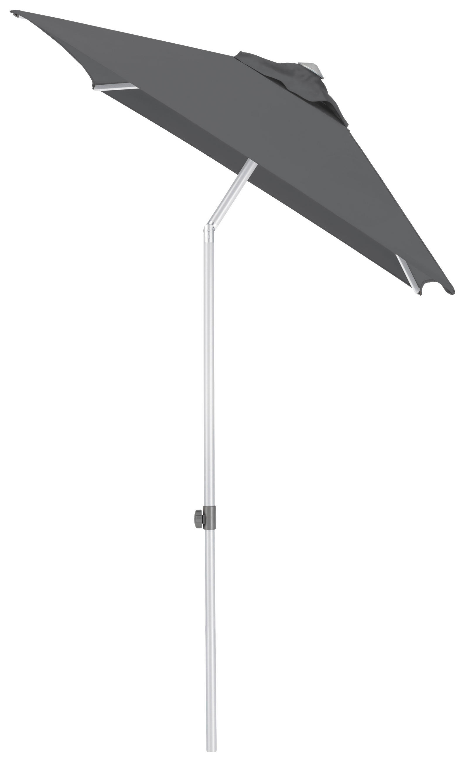 SONNENSCHIRM 210 cm Anthrazit  - Anthrazit/Silberfarben, Basics, Textil/Metall (150/210cm) - Kettler