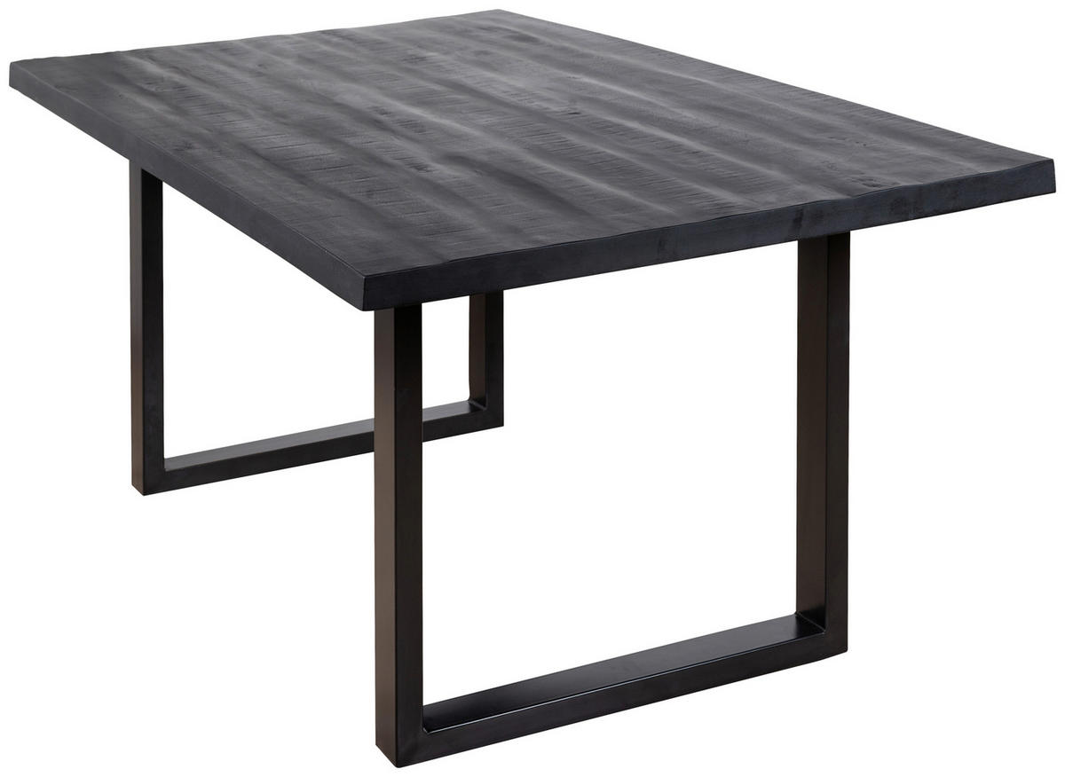 ESSTISCH in Holz, Metall 180/100/76 cm  - Schwarz, Design, Holz/Metall (180/100/76cm) - Boxxx