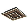 STROPNA LED-SVETILKA  WOODY //3000 K/230 V/ - črna/bela, Natur, kovina/umetna masa (30/30/6cm) - Globo
