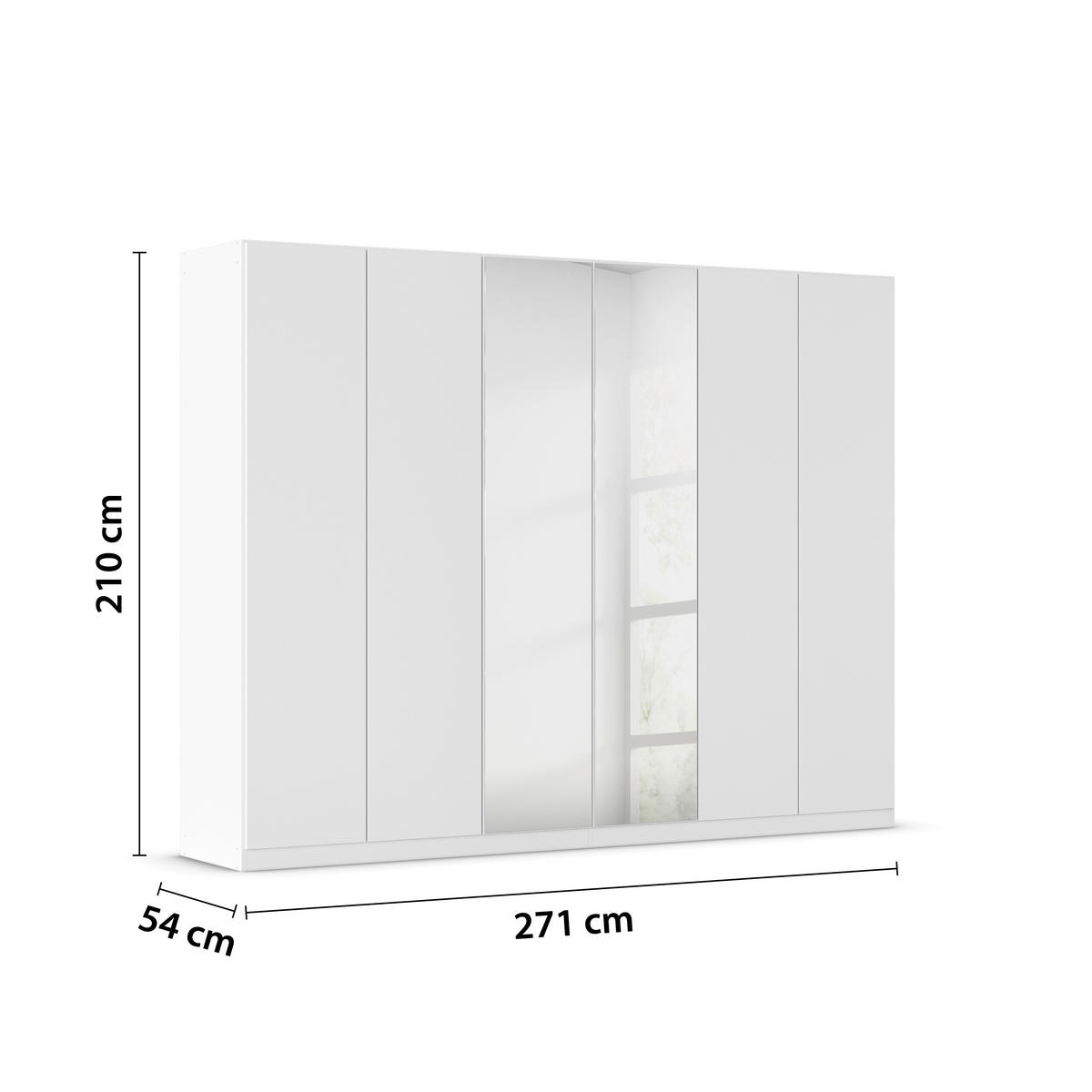 FALTTÜRENSCHRANK in Weiss  - Weiss, Holzwerkstoff (271/210/54cm) - Boxxx