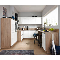KÜCHENLEERBLOCK   in Weiß, Eichefarben  - Eichefarben/Weiß, MODERN, Holzwerkstoff (275/250/340cm) - Welnova