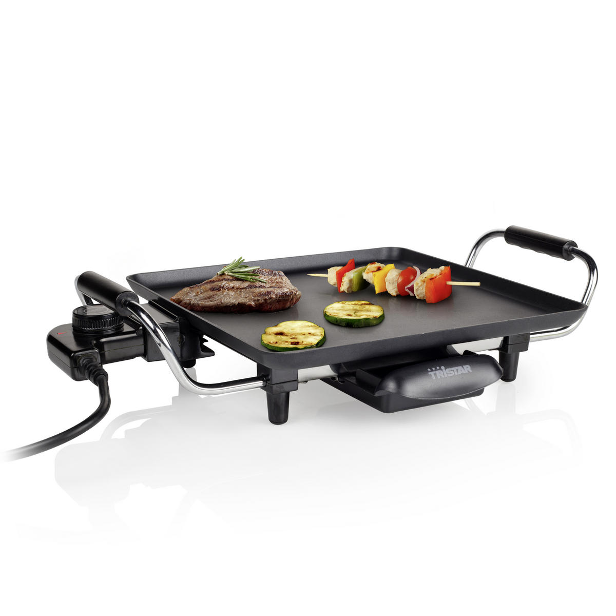 TISCHGRILL TRISTAR BP-2958  - Schwarz/Alufarben, KONVENTIONELL, Metall (28/28cm) - Atrigo