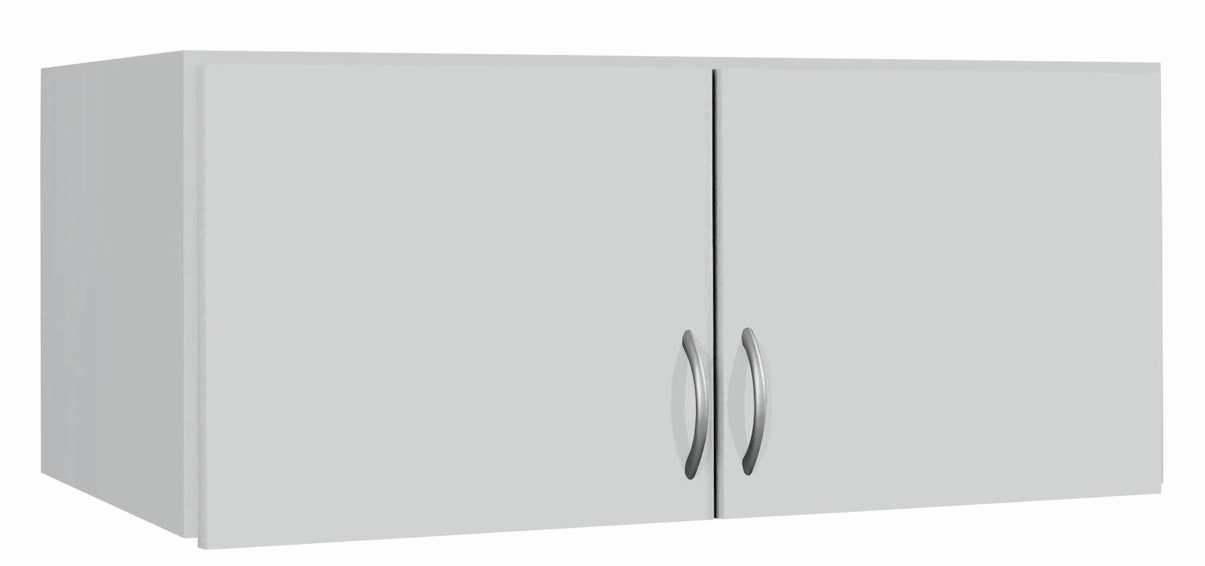 AUFSATZSCHRANK 91/39/54 cm  - Weiss/Silberfarben, Basics, Holzwerkstoff/Kunststoff (91/39/54cm) - Boxxx