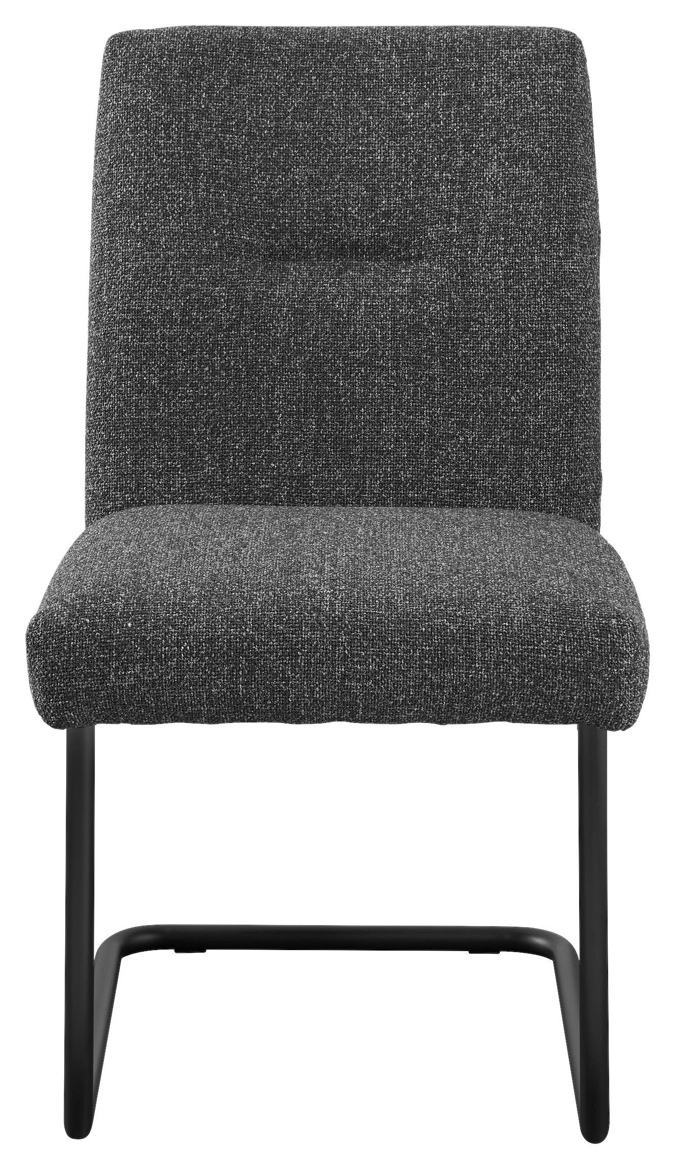 SCHWINGSTUHL  in Eisen Webstoff  - Anthrazit/Schwarz, Design, Textil/Metall (51,5/92,5/65cm) - SetOne by Musterring