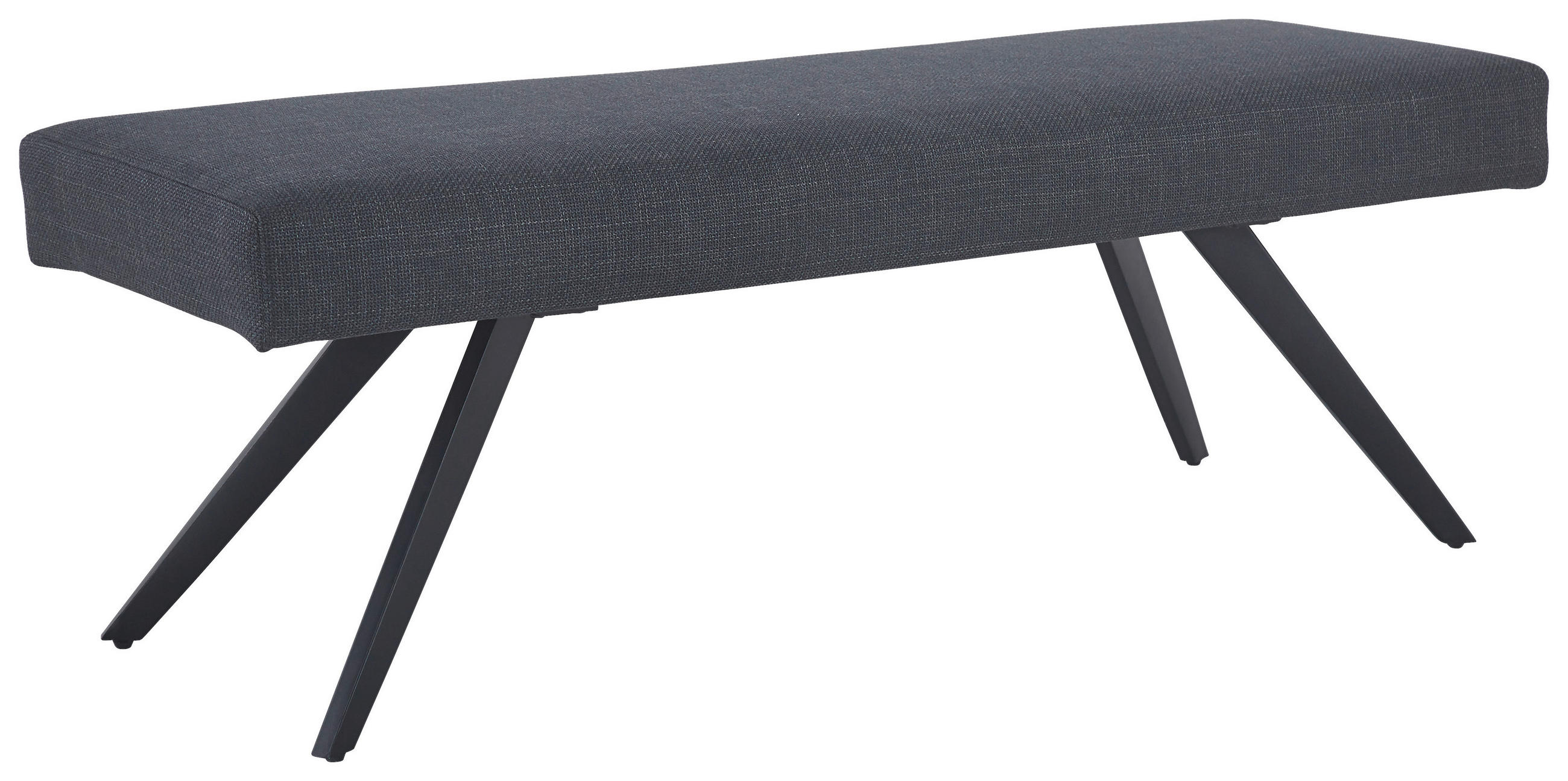 SITZBANK in Metall, Textil Dunkelgrau  - Dunkelgrau/Schwarz, KONVENTIONELL, Textil/Metall (140/49/47cm) - MID.YOU