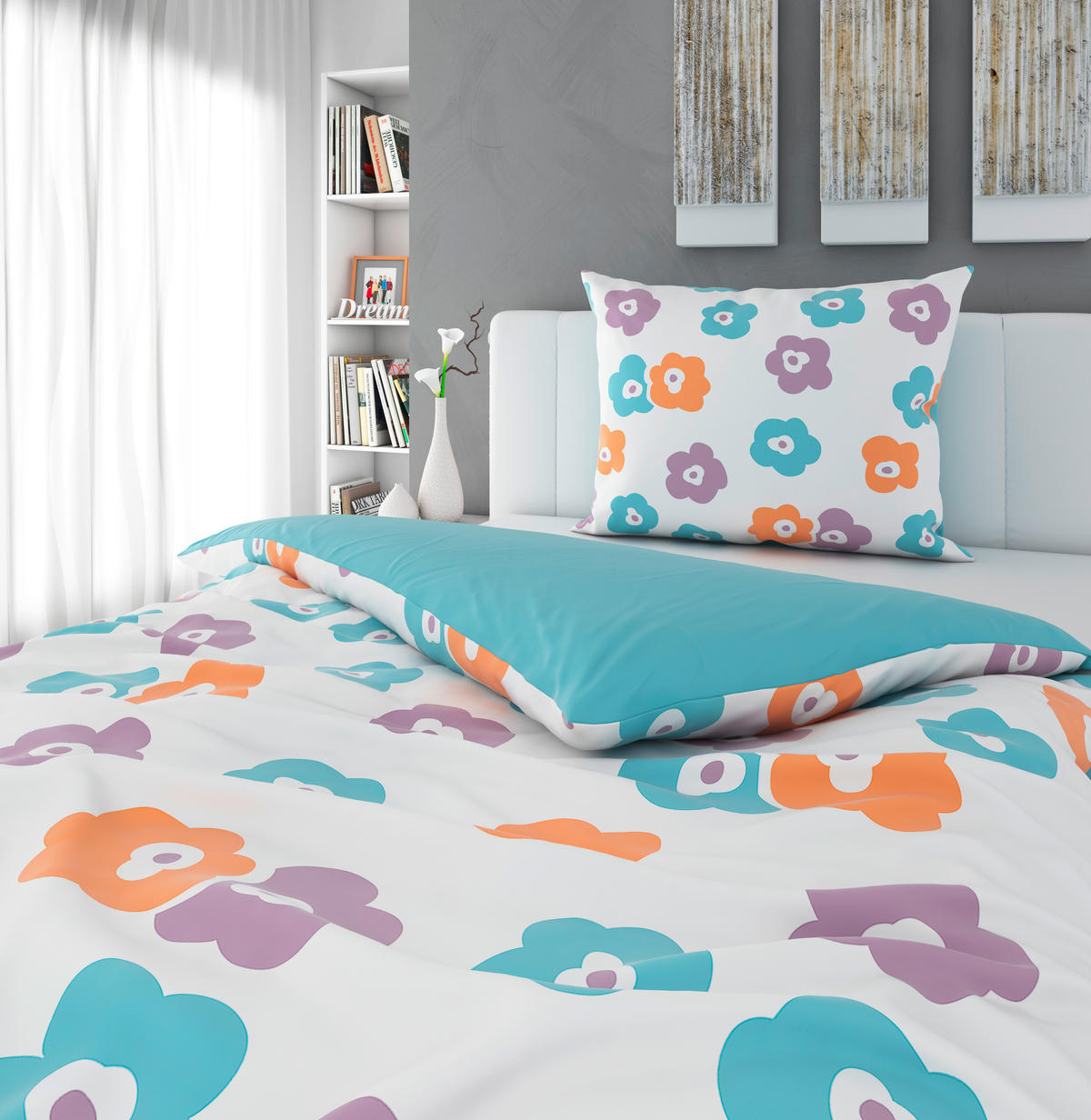 BETTWÄSCHESET KASHMIRA Satin 160/210 cm  65 cm/100 cm  - Multicolor, Trend, Textil (160/210cm) - Esposa