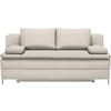 BOXSPRINGSOFA in Flachgewebe Naturfarben  - Chromfarben/Naturfarben, Design, Textil/Metall (200/93/107cm) - Novel