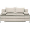 BOXSPRINGSOFA Flachgewebe Naturfarben  - Chromfarben/Naturfarben, Design, Textil/Metall (200/93/107cm) - Novel