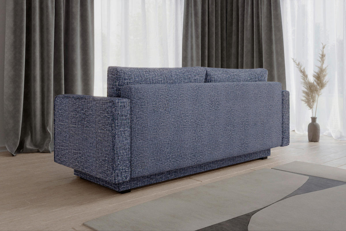SCHLAFSOFA COCO in Blau  - Blau/Erlefarben, Design, Holzwerkstoff/Kunststoff (232/90/97cm) - MID.YOU