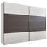 SCHWEBETÜRENSCHRANK 2-türig Braun, Lärchefarben - Lärchefarben/Alufarben, KONVENTIONELL, Holzwerkstoff (300/216/68cm) - Voleo