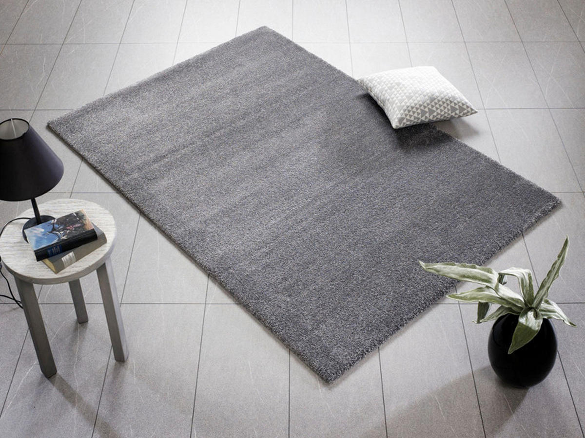 HOCHFLORTEPPICH 120/170 cm Bellevue Dunkelgrau  - Dunkelgrau, Basics, Textil (120/170cm) - Novel