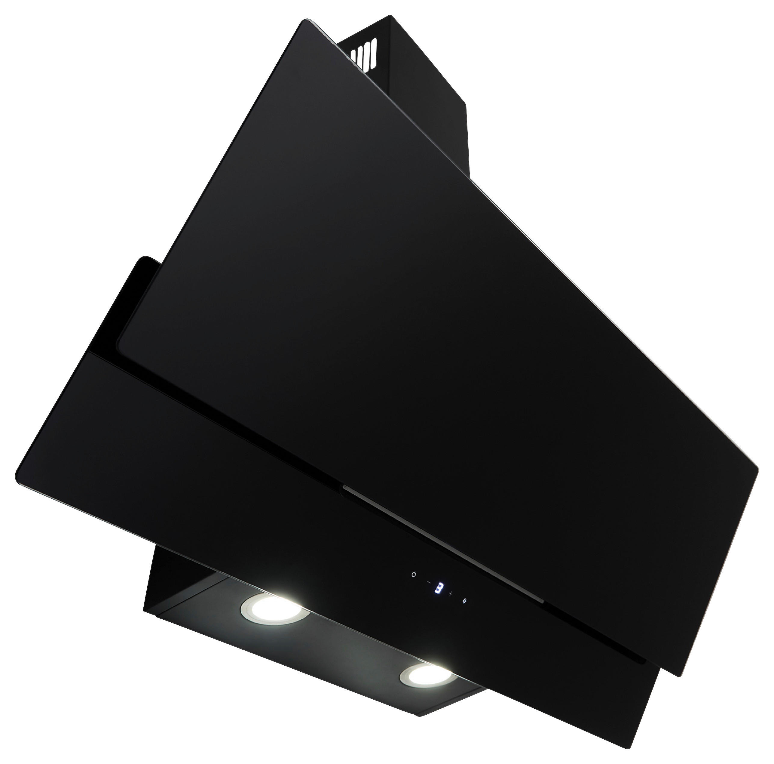FLÄKTKÅPA CH66038-90SAM  - svart, Trend, metall/glas (89,5/34,5-109,5/38,5cm) - Respekta