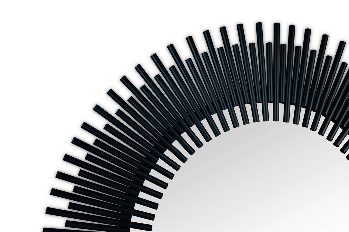 WANDSPIEGEL Schwarz  - Schwarz, MODERN, Glas/Metall (110/110/1,5cm)