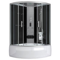 DAMPFDUSCHE 120/120/227 cm  in  - Schwarz/Weiß, Basics, Glas (120/120/227cm) - Sanotechnik