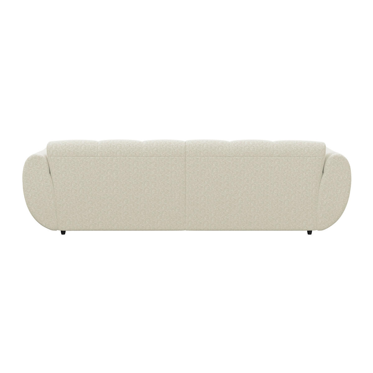 ECKSOFA Chenille Elfenbein  - Elfenbein/Schwarz, Trend, Kunststoff/Textil (280/178cm) - MID.YOU