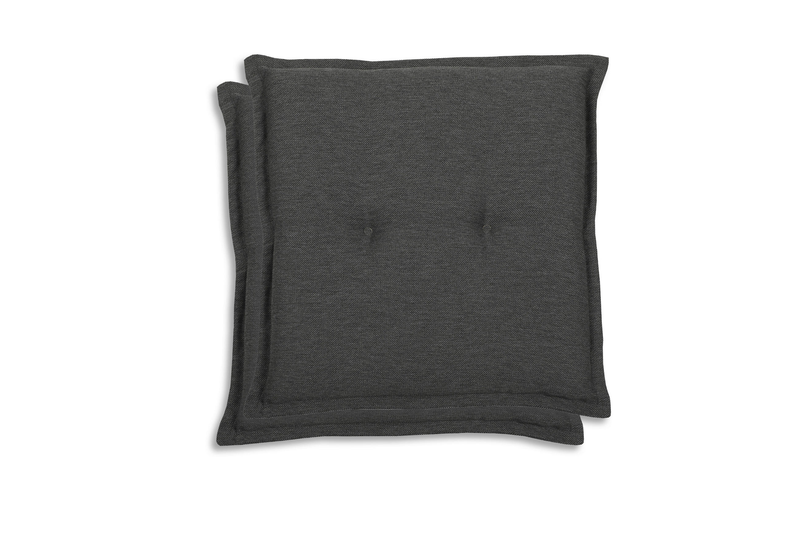 GARTENSITZKISSENSET Uni  - Anthrazit, Basics, Textil (50/7/50cm)