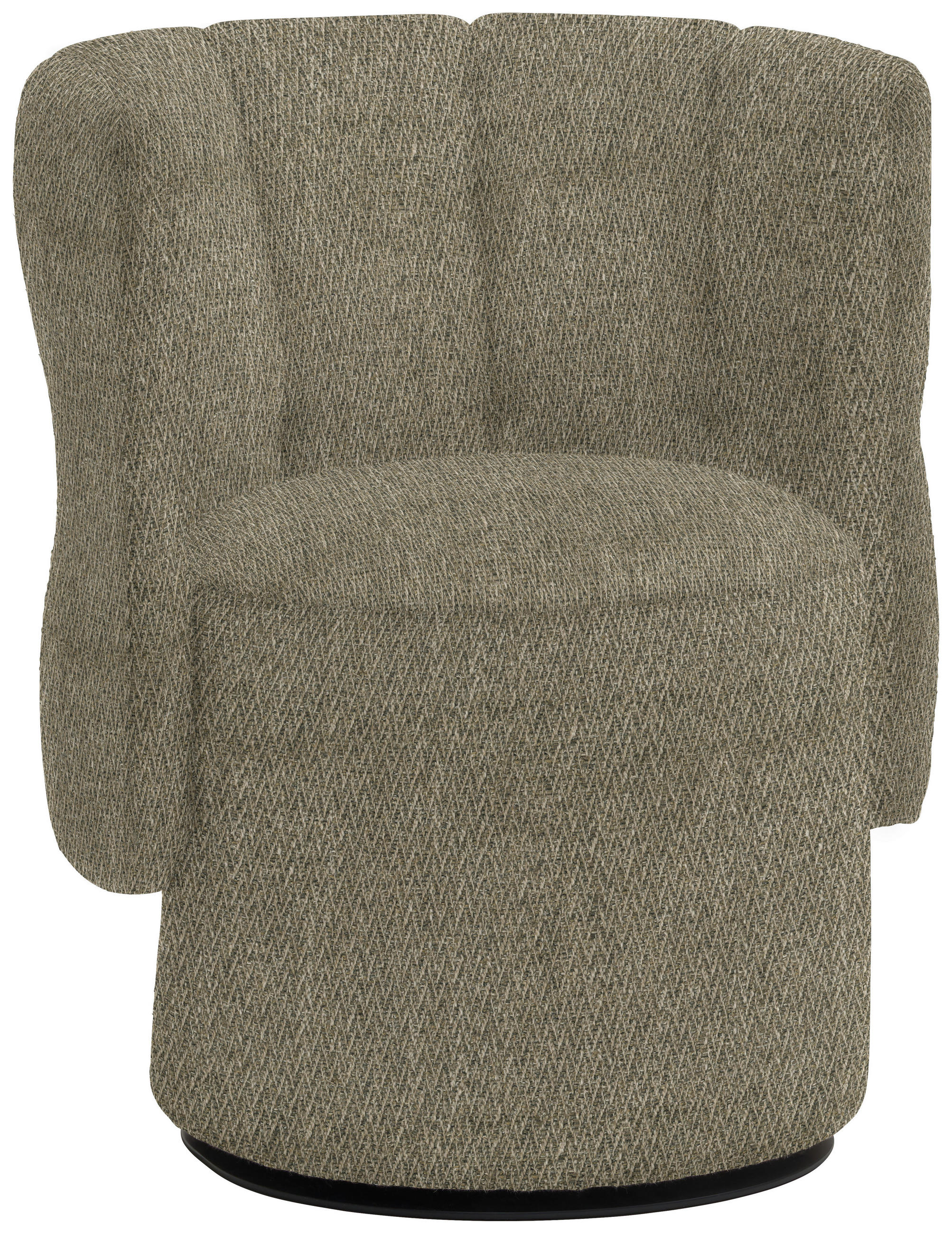 COCKTAILSESSEL in Webstoff Graubraun  - Graubraun/Schwarz, Design, Holz/Textil (73/82/62cm) - Emilio Belluti