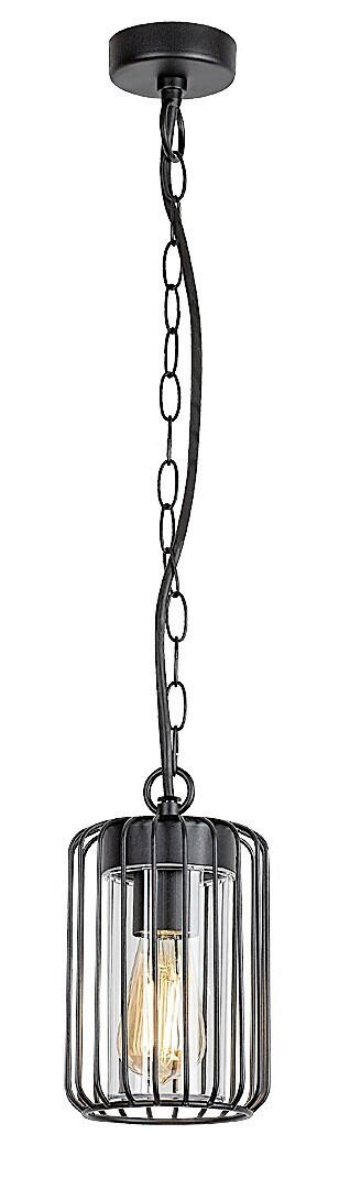 VISEĆA SVJETILJKA VANJSKA Tarpa  - prozirno/crna, Basics, metal/plastika (13.5/74cm)