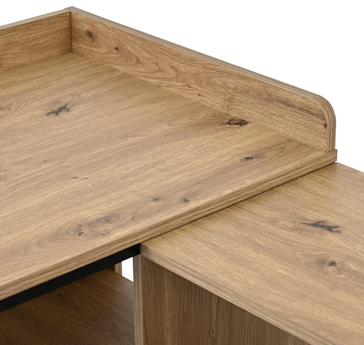 ECKSCHREIBTISCH 110/98/75-81 cm  in Schwarz, Eiche Artisan  - Schwarz/Eiche Artisan, Design, Holzwerkstoff/Metall (110/98/75-81cm) - Carryhome