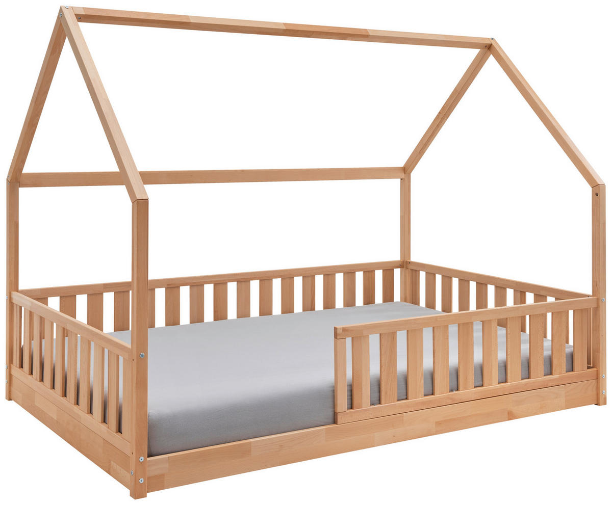 BODENBETT. 120/200 cm  in Buchefarben  - Buchefarben, LIFESTYLE, Holz (120/200cm) - Ben'n'jen