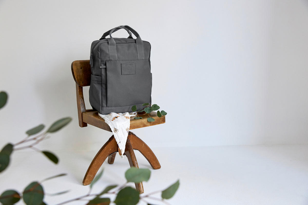 WICKELRUCKSACK  - Anthrazit, Basics, Textil (28,5/14/38cm) - Lässig