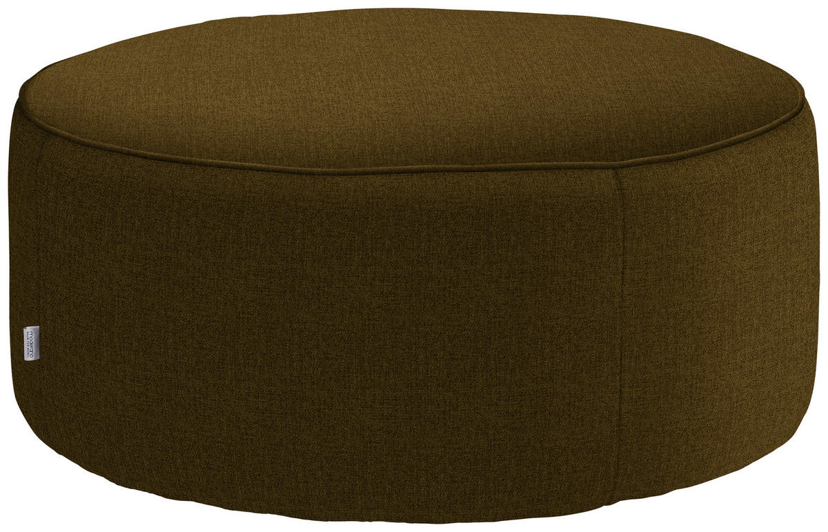 HOCKER in Textil Bronzefarben  - Bronzefarben, Design, Textil (80/33/80cm) - Belluti