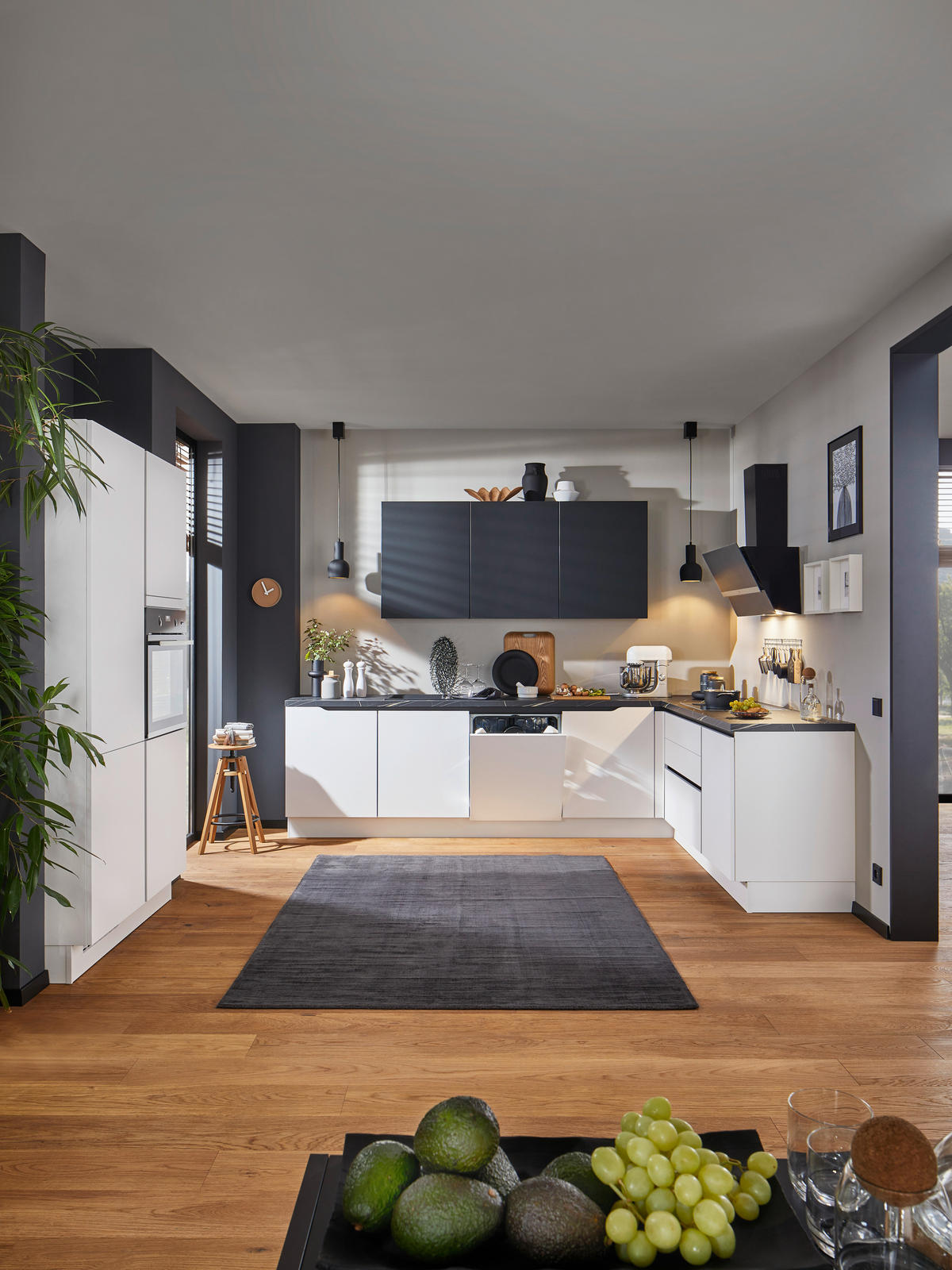EINBAUKÜCHE   - Weiss, Design, Holzwerkstoff - Celina