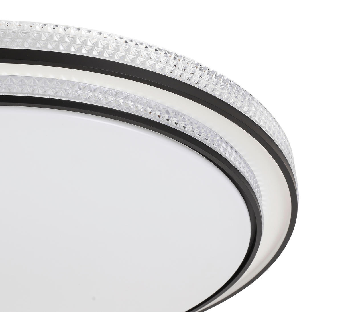 STROPNÉ LED SVIETIDLO, 51,5/9,5 cm  - čierna/biela, Basics, kov/plast (51,5/9,5cm) - Novel
