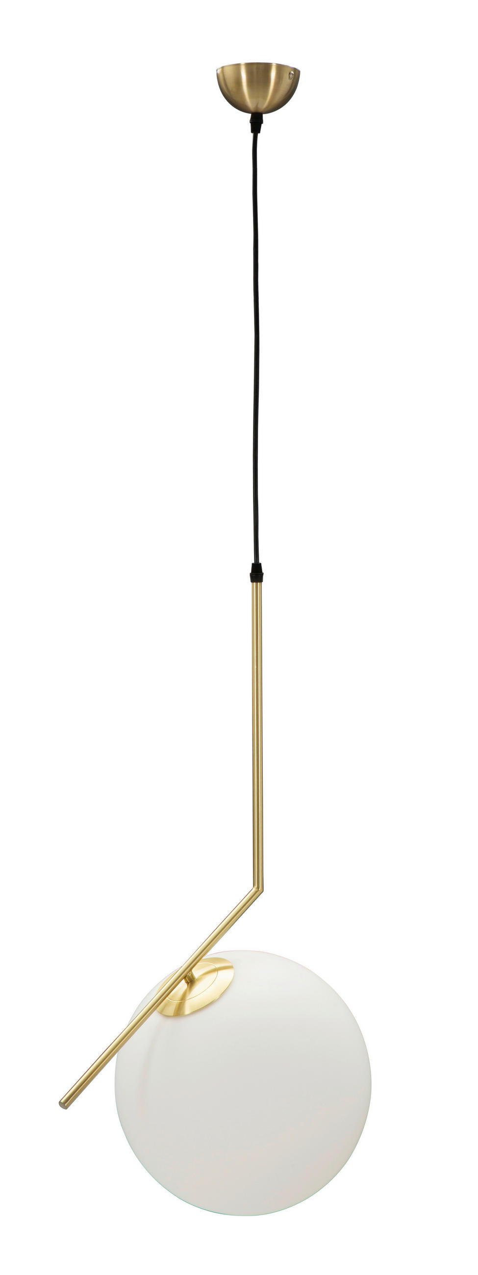 WANDLEUCHTE 50/30/100 cm  - Goldfarben/Weiß, Trend, Glas/Metall (50/30/100cm) - Mauro Ferretti