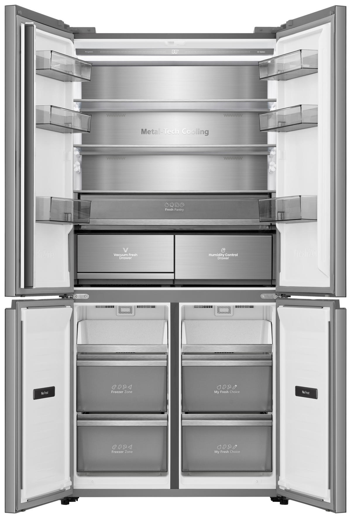 FRENCH-DOOR RQ5P605NSVE  - Edelstahlfarben, Trend (91,1/190/60cm) - Hisense