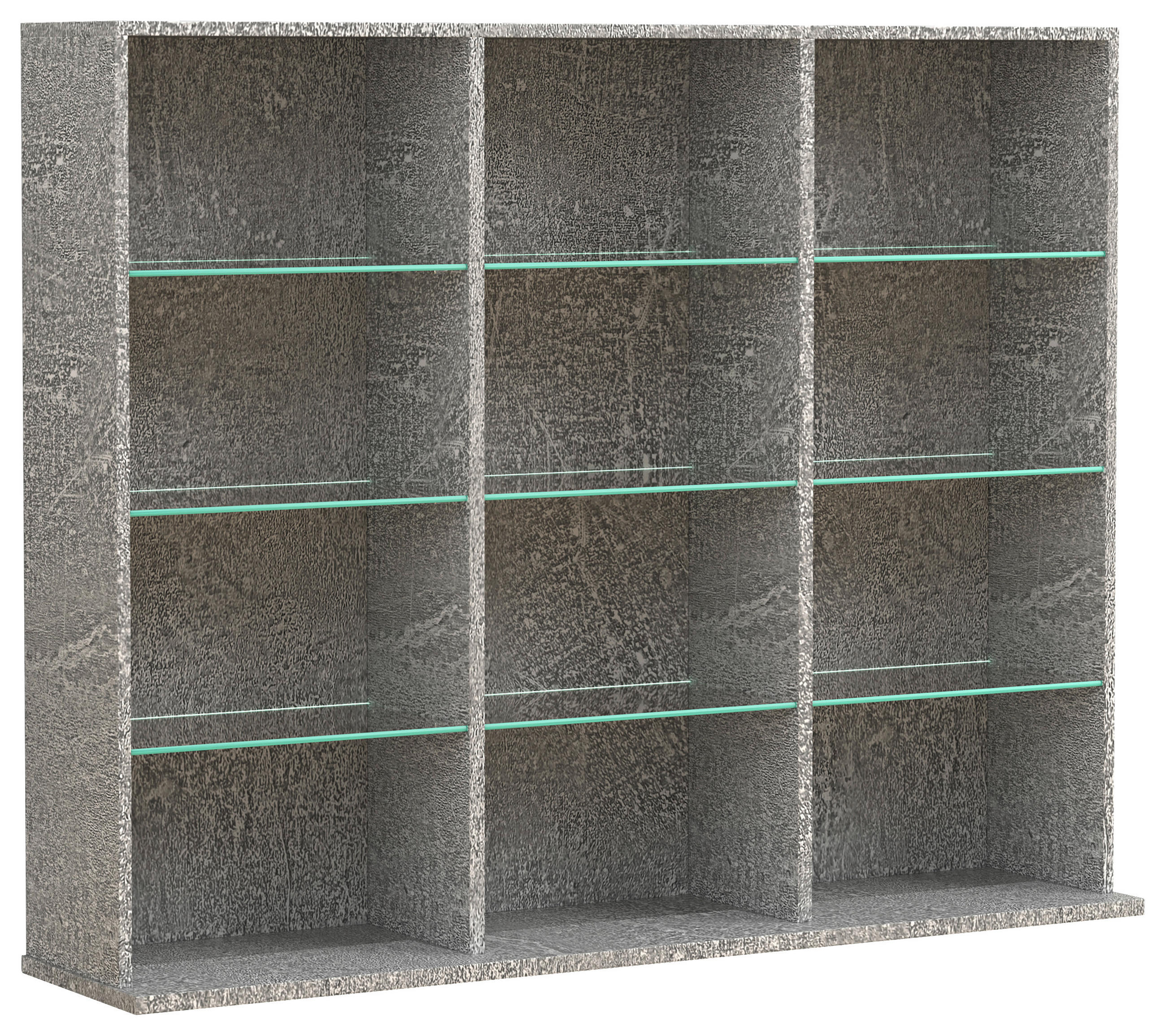 REGAL  102/82/23 cm Grau  - Grau, Design, Glas/Holzwerkstoff (102/82/23cm) - MID.YOU