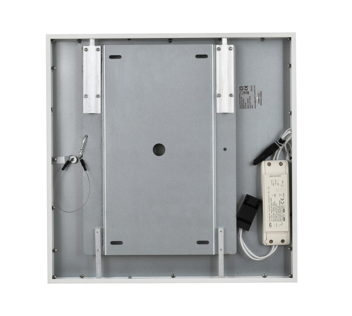 LED-DECKENLEUCHTE Bormes 40/40/6,5 cm  - Weiß, Design, Kunststoff/Metall (40/40/6,5cm)