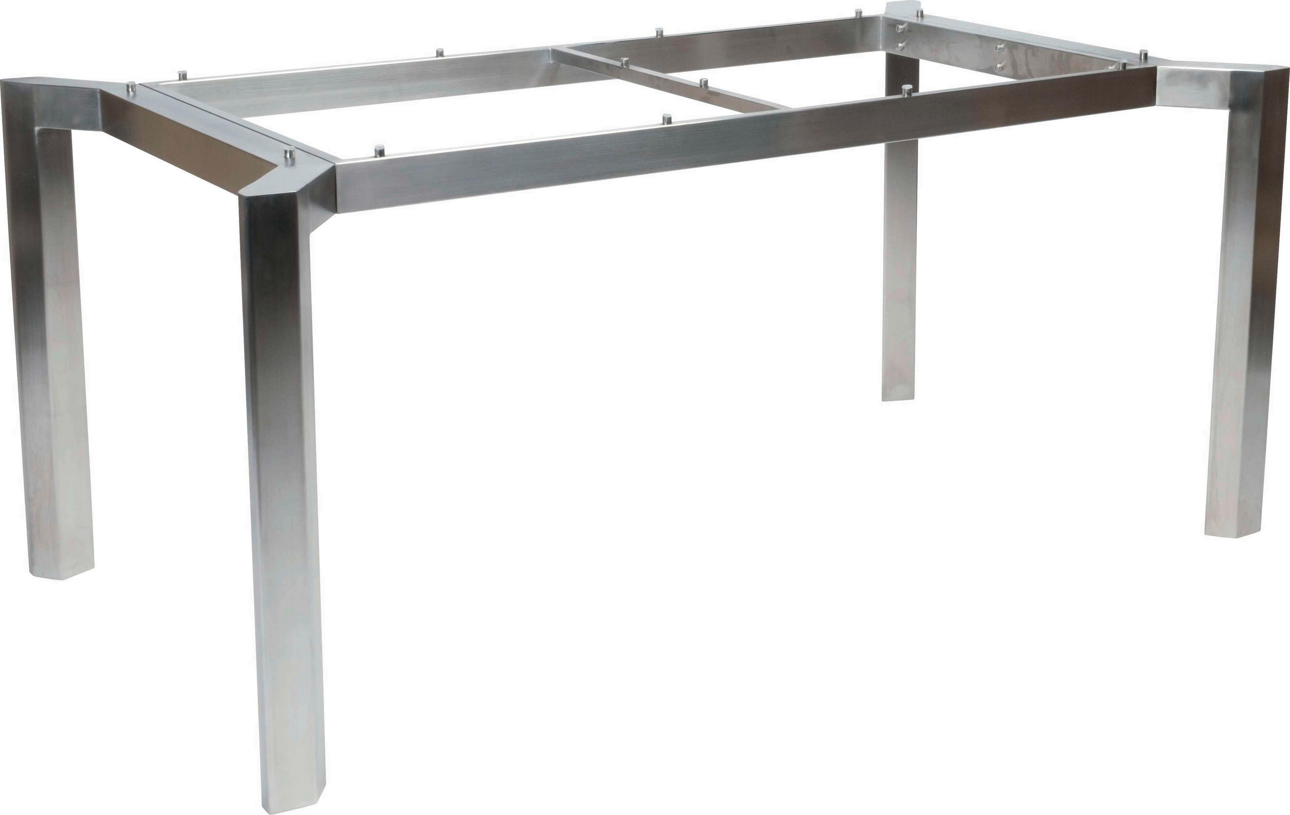 GARTENTISCHGESTELL 160/90/73 cm Metall Edelstahlfarben  - Edelstahlfarben, Basics, Metall (160/90/73cm) - Stern