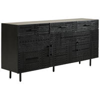 SIDEBOARD  170/80/40 cm 3 Schublade(n)  - Schwarz, LIFESTYLE, Holz/Metall (170/80/40cm) - Landscape