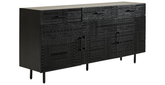 SIDEBOARD  170/80/40 cm 3 Schublade(n)  - Schwarz, LIFESTYLE, Holz/Metall (170/80/40cm) - Landscape