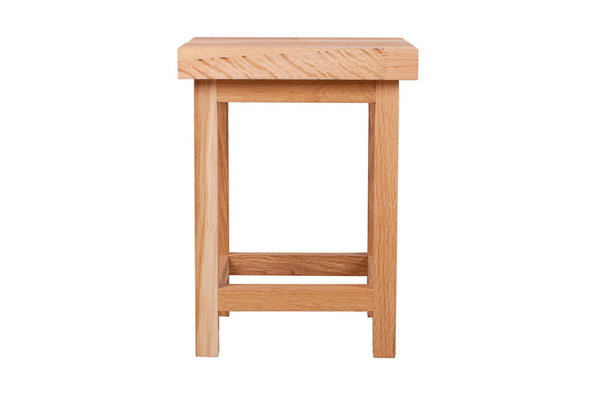 Universalhocker Echtholz  - Eichefarben, Basics, Holz (30/40/30cm) - Gardenson