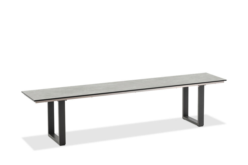 GARTENBANK 220/46/40 cm  in Grau  - Anthrazit/Grau, Design, Kunststoff/Metall (220/46/40cm)