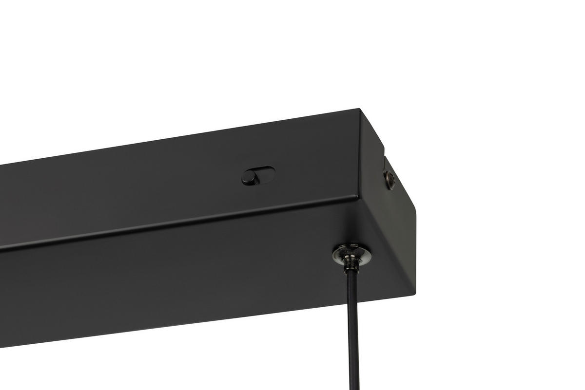 Lampă Suspendată Cu Led 95/27/150 cm  - negru maroniu, Design, sticlă/metal (95/27/150cm) - Dieter Knoll