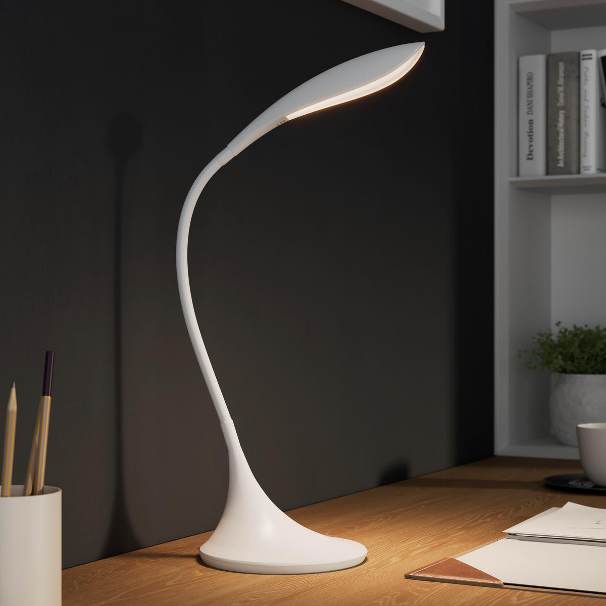 Lampă De Birou 22/17/37,5 cm    - alb, Basics, plastic (22/17/37,5cm) - Novel