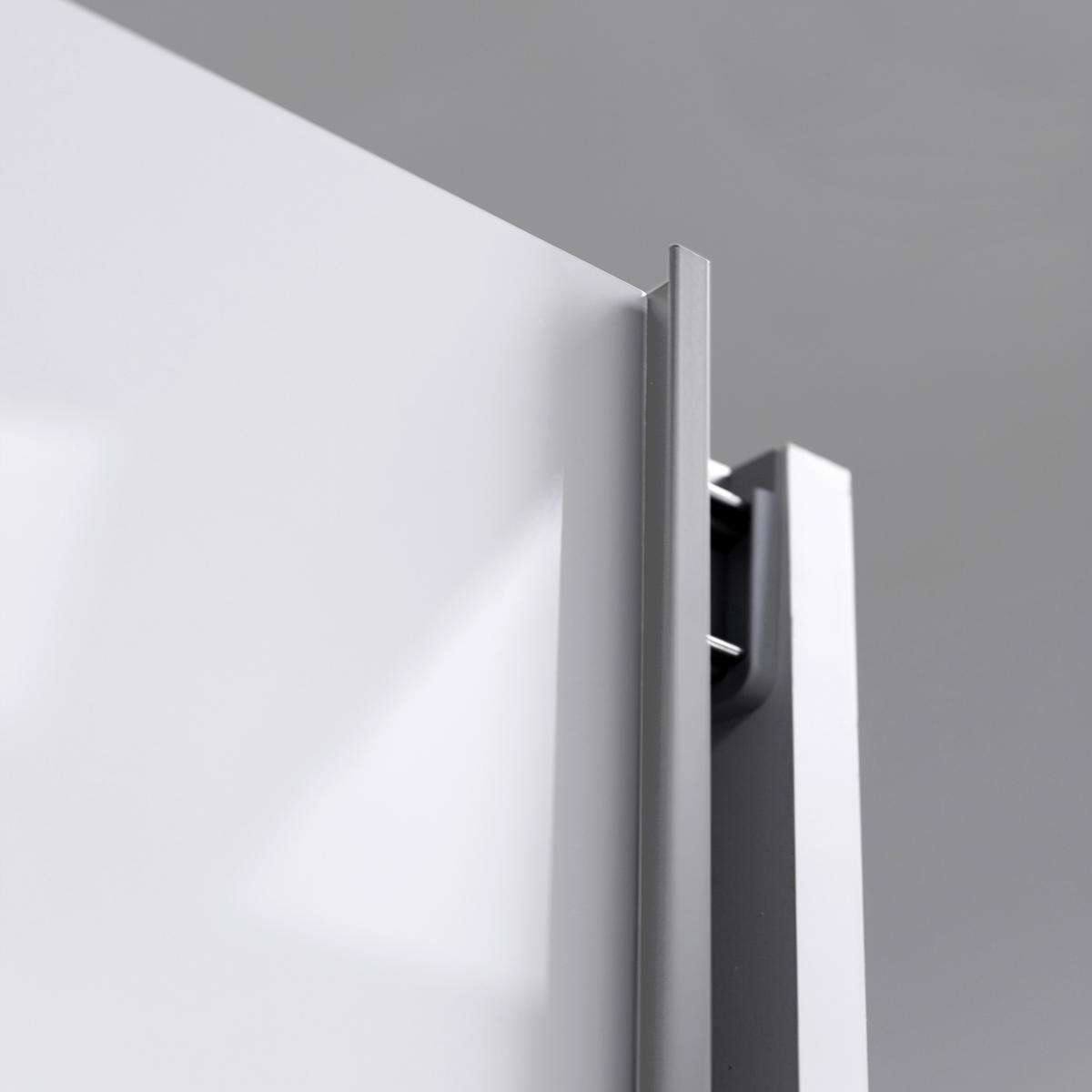 SCHIEBETÜRENSCHRANK 150/210/62 cm 2-türig Weiß  - Weiß Hochglanz/Alufarben, MODERN, Holzwerkstoff/Metall (150/210/62cm) - MID.YOU