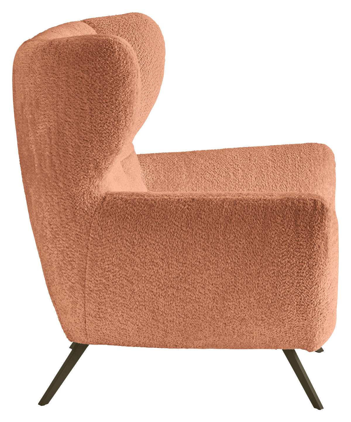 CHESTERFIELD-SESSEL Chenille Altrosa  - Schwarz/Altrosa, MODERN, Textil/Metall (100/94/95cm) - Pure Home Lifestyle