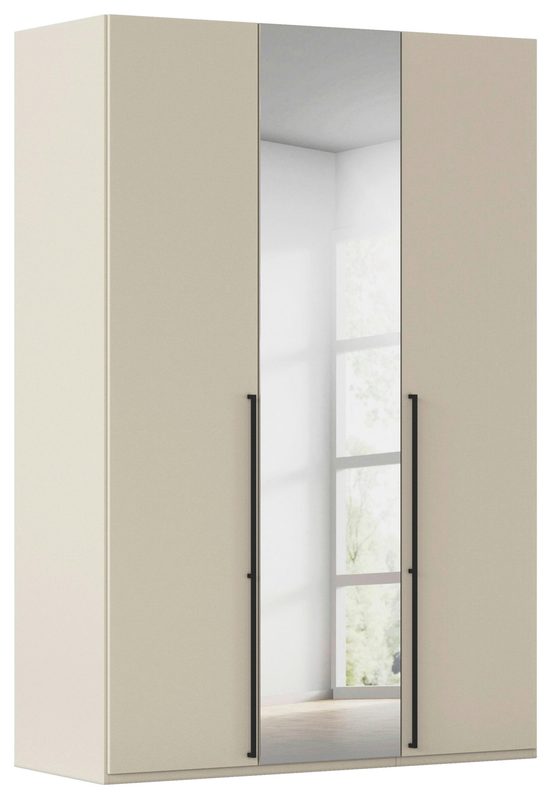 DREHTÜRENSCHRANK 151/235/61 cm,  in Champagner, 3-türig  - Chromfarben/Champagner, Basics, Glas/Holzwerkstoff (151/235/61cm) - Novel