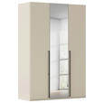 DREHTÜRENSCHRANK 151/235/61 cm,  in Champagner, 3-türig  - Chromfarben/Champagner, Basics, Glas/Holzwerkstoff (151/235/61cm) - Novel