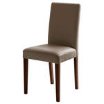 STUHL  Beinauswahl, Stoffauswahl Lederlook  - Buche Kolonial/Cappuccino, KONVENTIONELL, Holz/Textil (44/92/57cm) - Carryhome