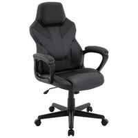 GAMINGSTUHL  in Lederlook, Netzbespannung Grau, Schwarz  - Schwarz/Grau, Design, Kunststoff/Textil (64/103-113,5/71cm) - Xora